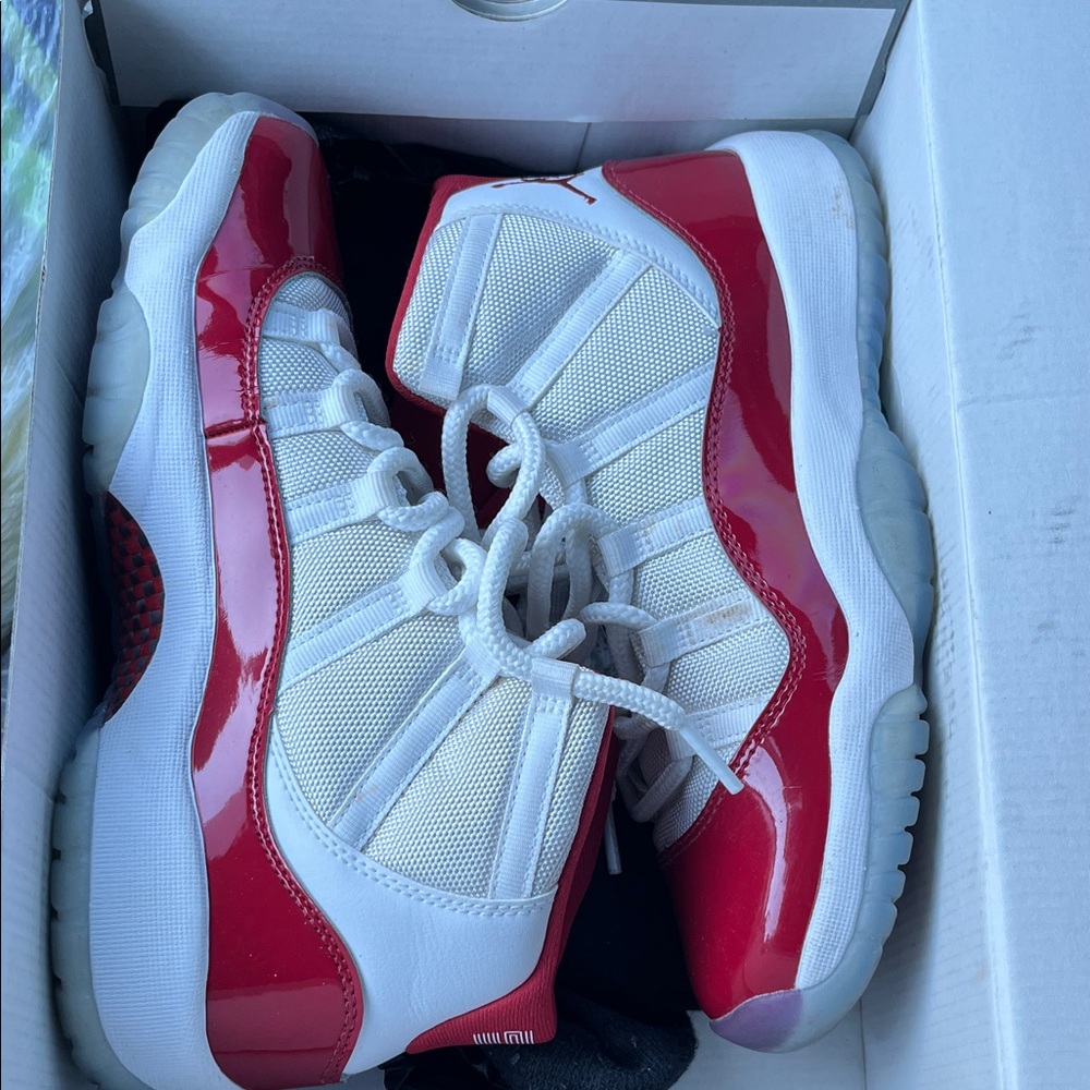 Size 7 Cherry Red Jordan 11s